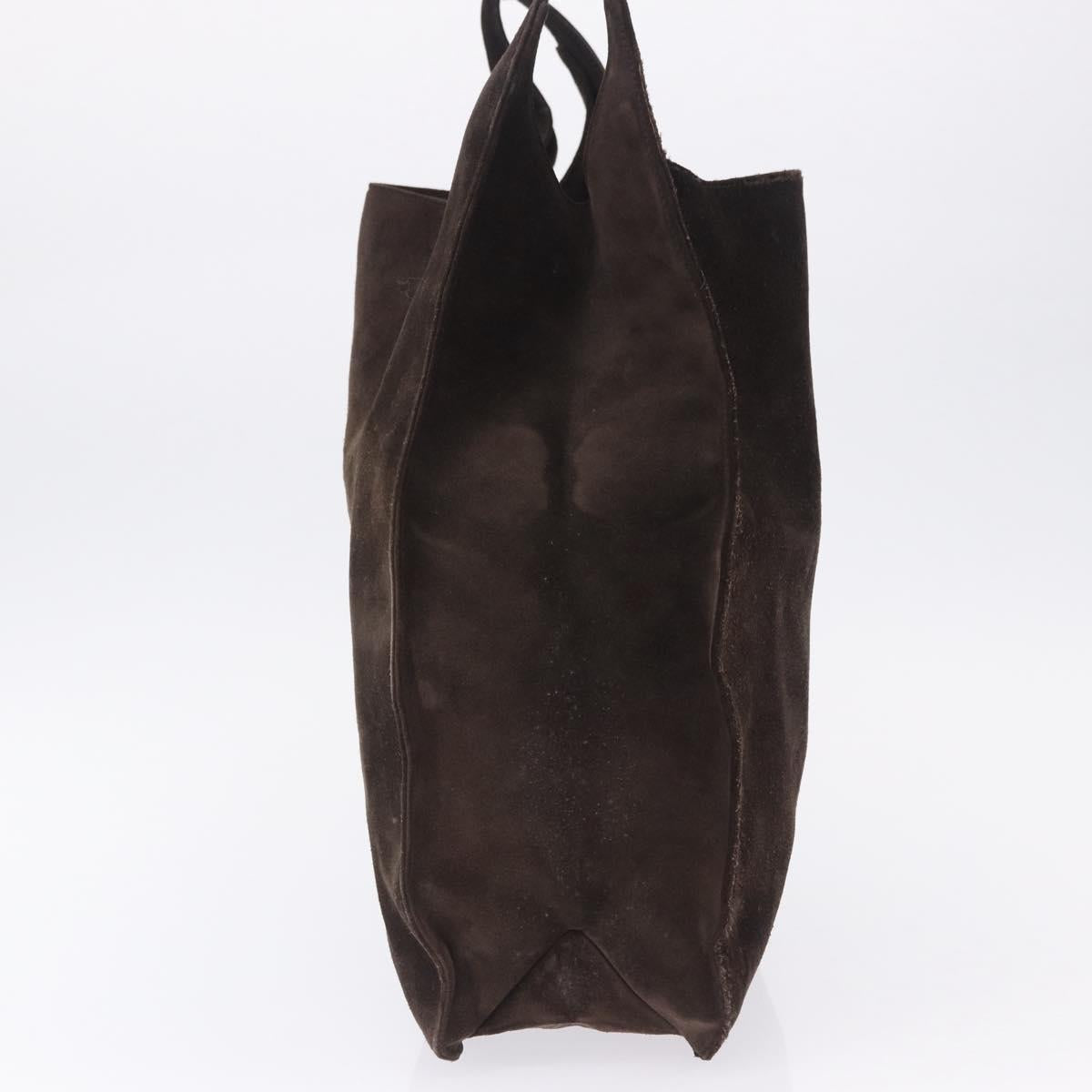 GUCCI Shoulder Bag Suede Brown Silver 001 3191 1705 Auth ka5965