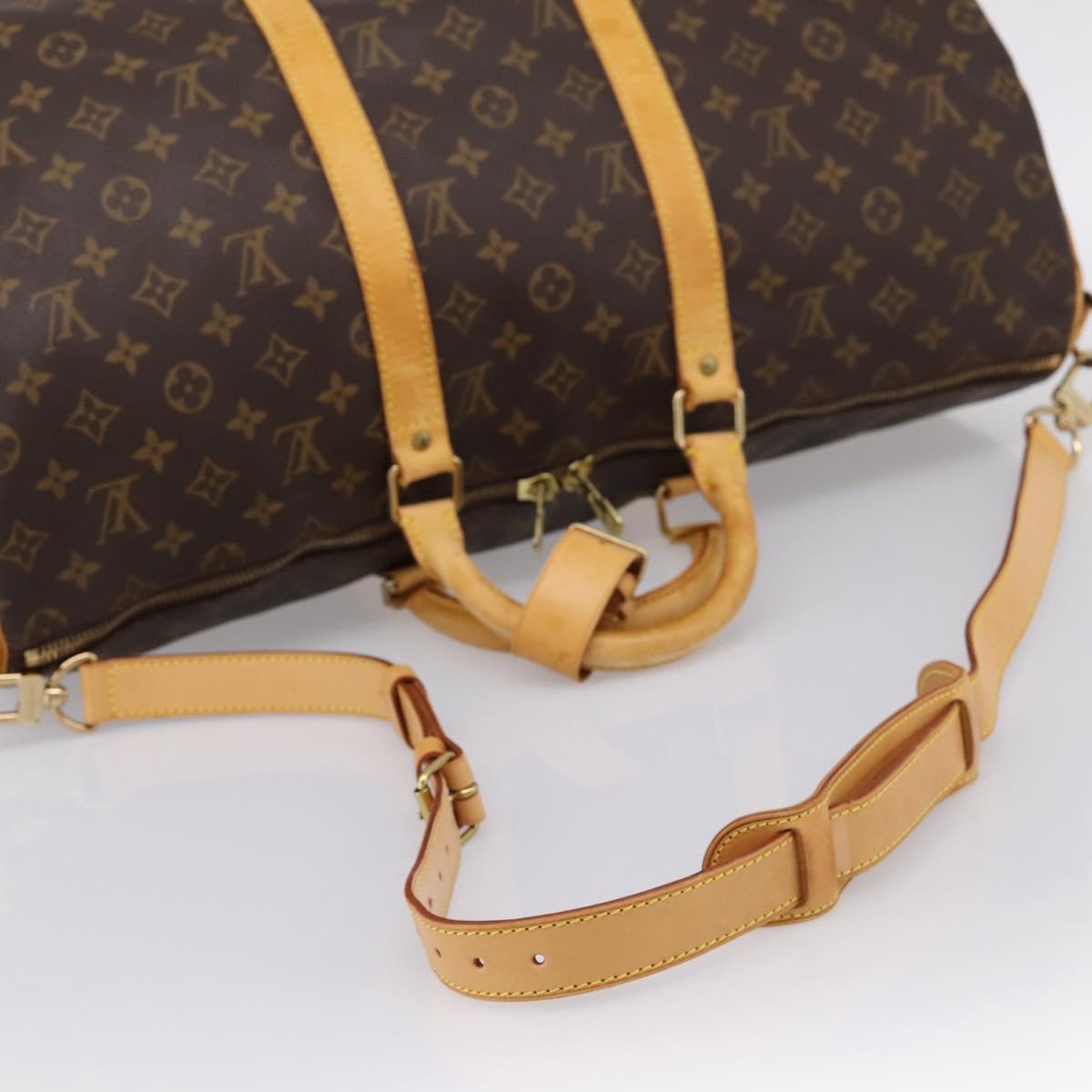 LOUIS VUITTON Monogram Keepall Bandouliere 50 Boston Bag M41416 LV Auth ka5966