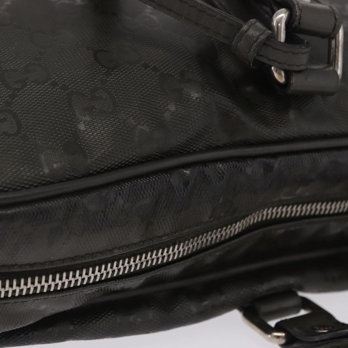 GUCCI GG Implementation Business Bag PVC Green Silver 201480 Auth ka5968