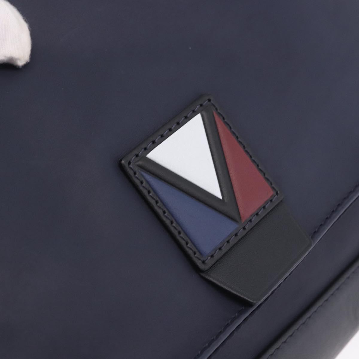 LOUIS VUITTON LV Cup V Line Cross Bag Leather Navy Silver M50443 LV Auth ka5969A