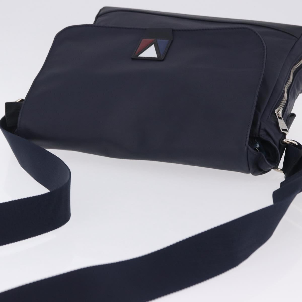 LOUIS VUITTON LV Cup V Line Cross Bag Leather Navy Silver M50443 LV Auth ka5969A
