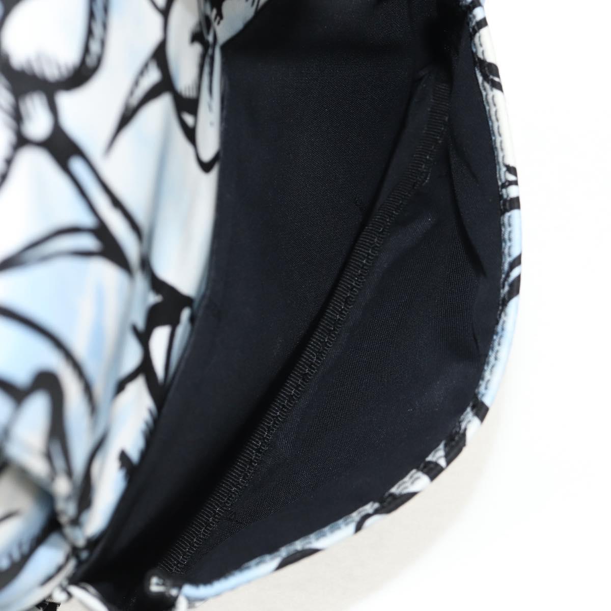 FENDI Backpack Nylon Blue Gold Auth ka596M