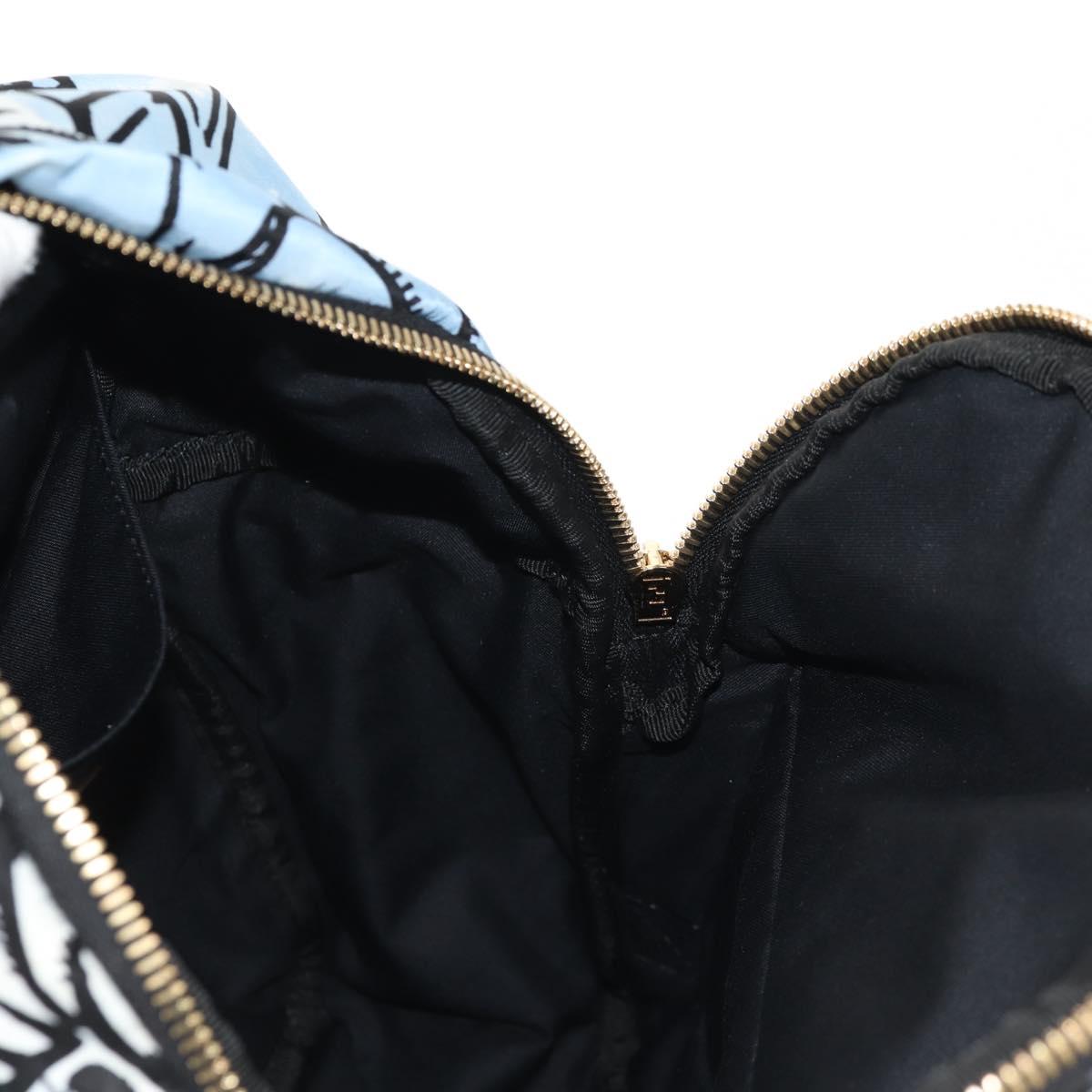 FENDI Backpack Nylon Blue Gold Auth ka596M