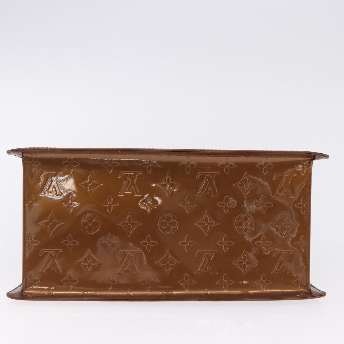 LOUIS VUITTON Monogram Vernis Mini Forsythe Hand Bag Bronze M91120 Auth ka5972