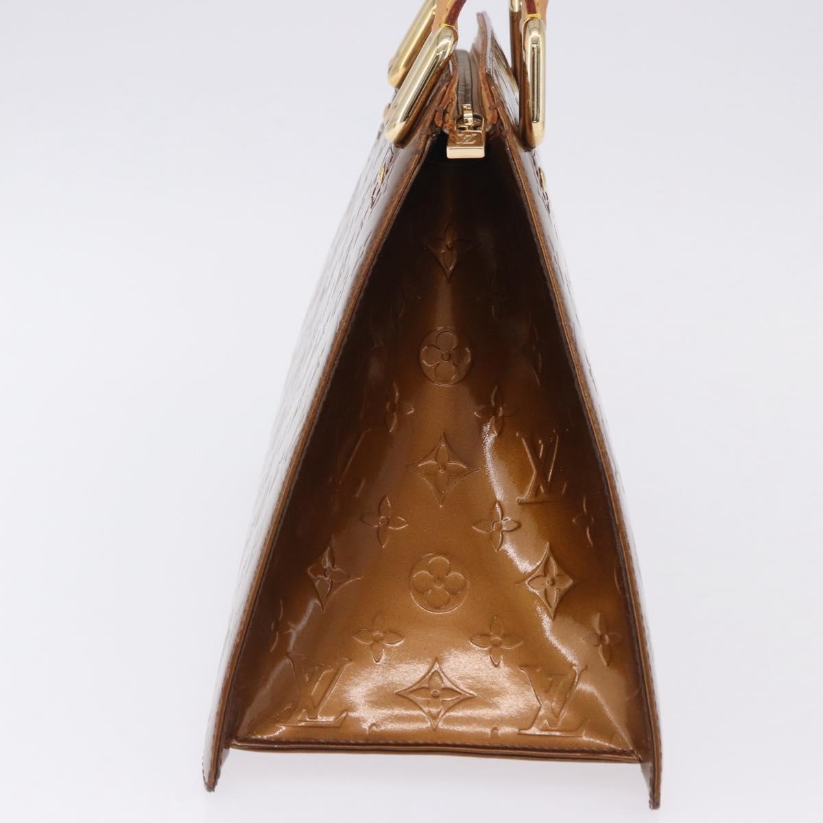 LOUIS VUITTON Monogram Vernis Mini Forsythe Hand Bag Bronze M91120 Auth ka5972