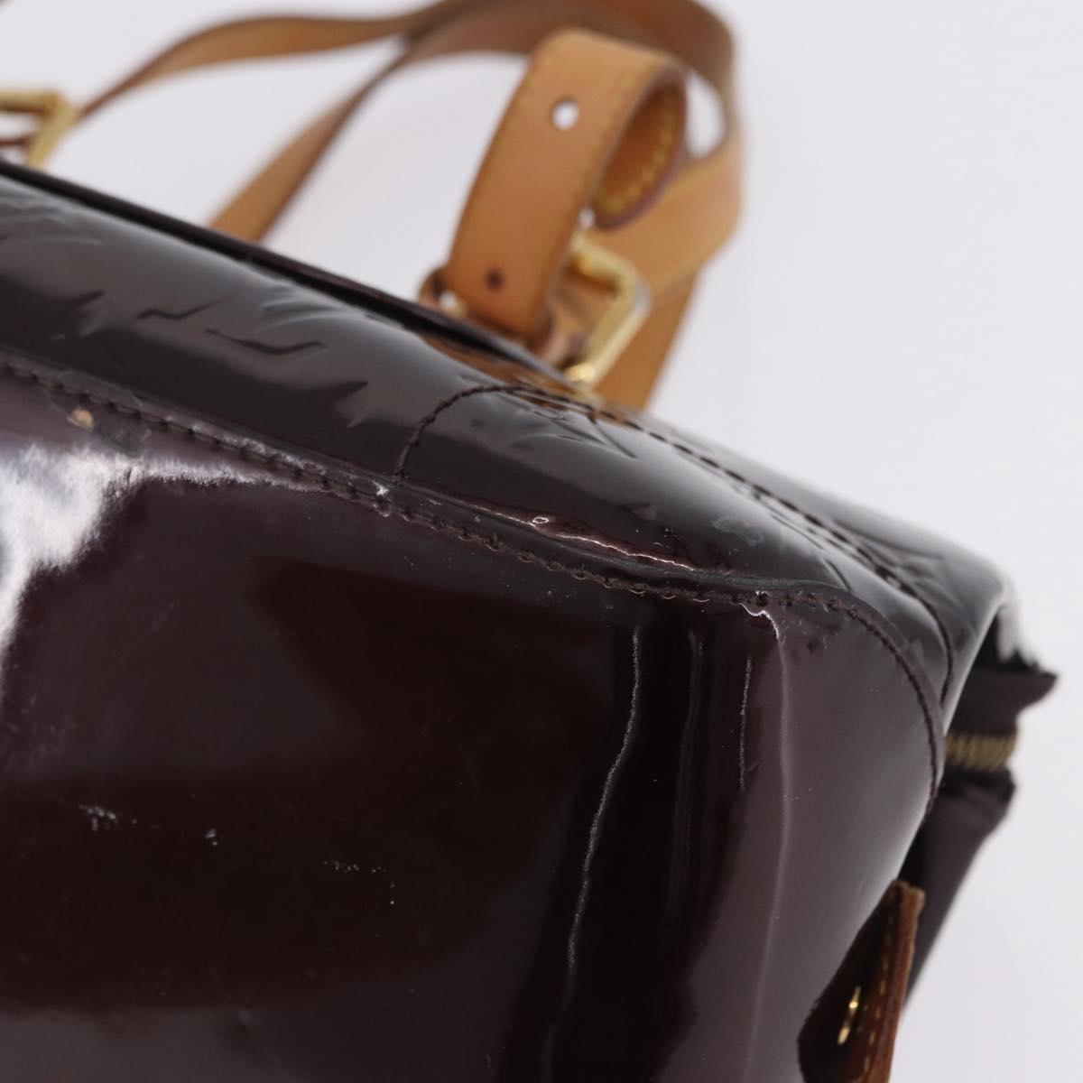 LOUIS VUITTON Monogram Vernis Rosewood Avenue Bag Amarante M93510 LV Auth ka5975