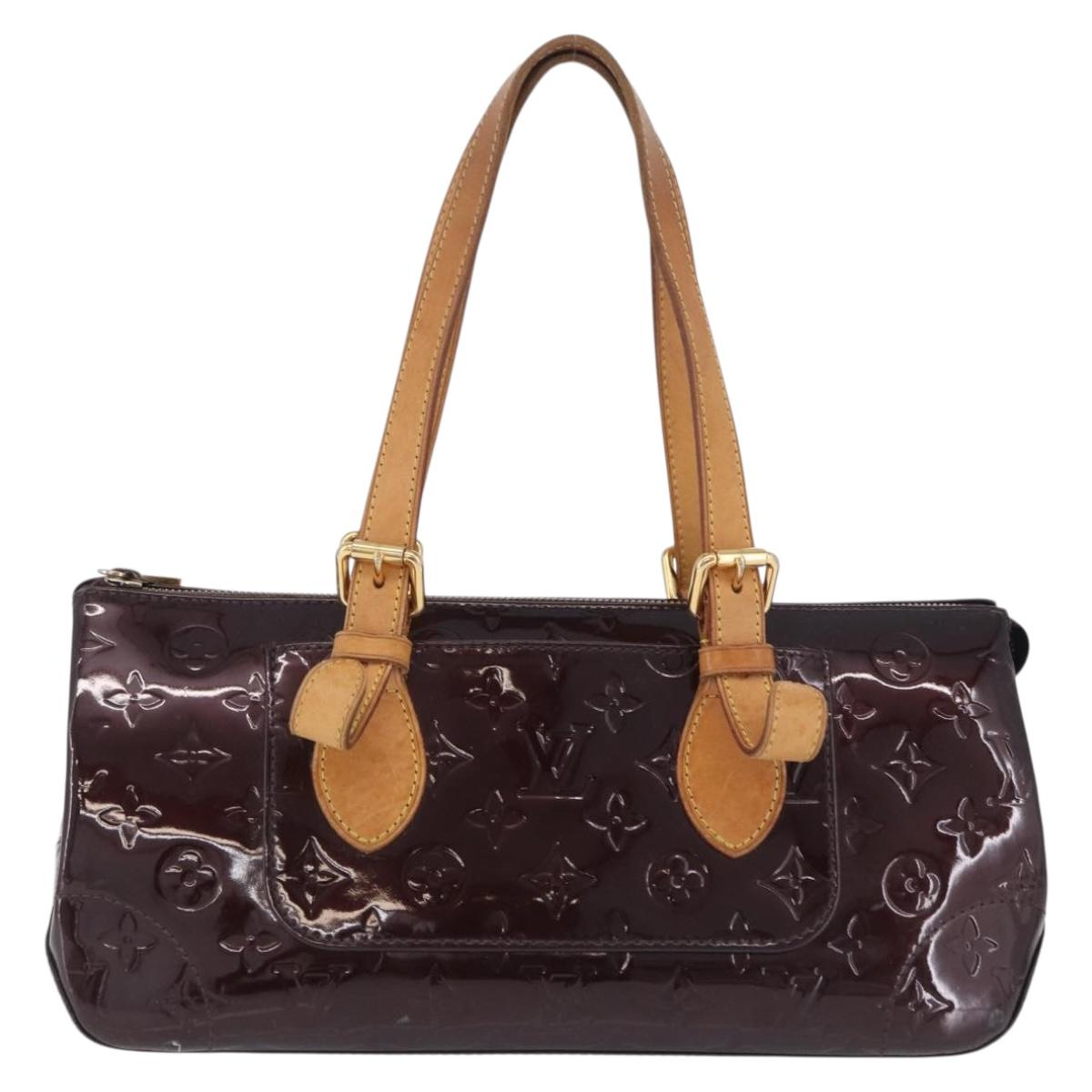 LOUIS VUITTON Monogram Vernis Rosewood Avenue Bag Amarante M93510 LV Auth ka5975
