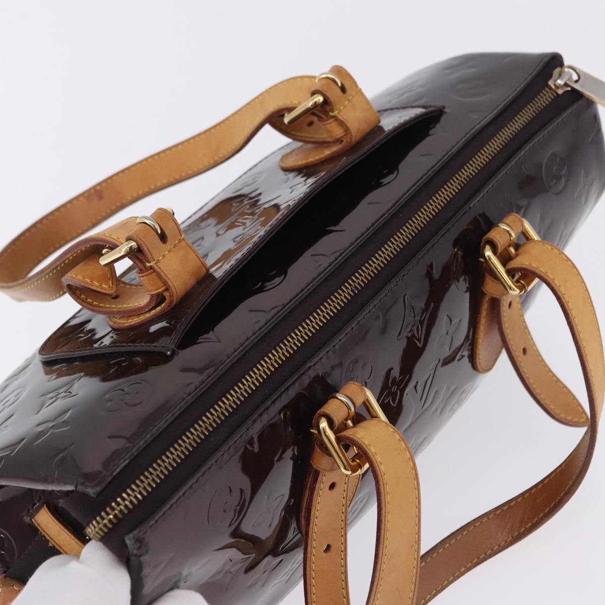 LOUIS VUITTON Monogram Vernis Rosewood Avenue Bag Amarante M93510 LV Auth ka5975