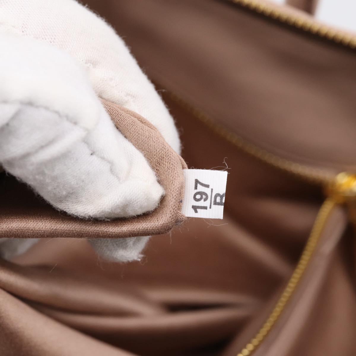 Miu Miu Matelasse Hand Bag Leather 2way Pink Gold Auth ka5983A