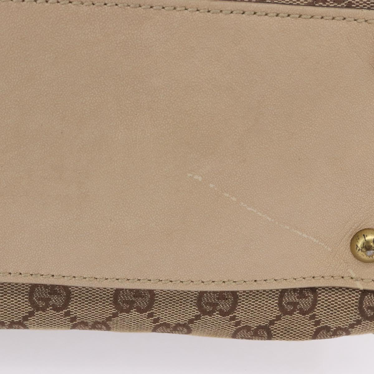 GUCCI GG Canvas Shoulder Bag Beige Gold 110292 Auth ka5987