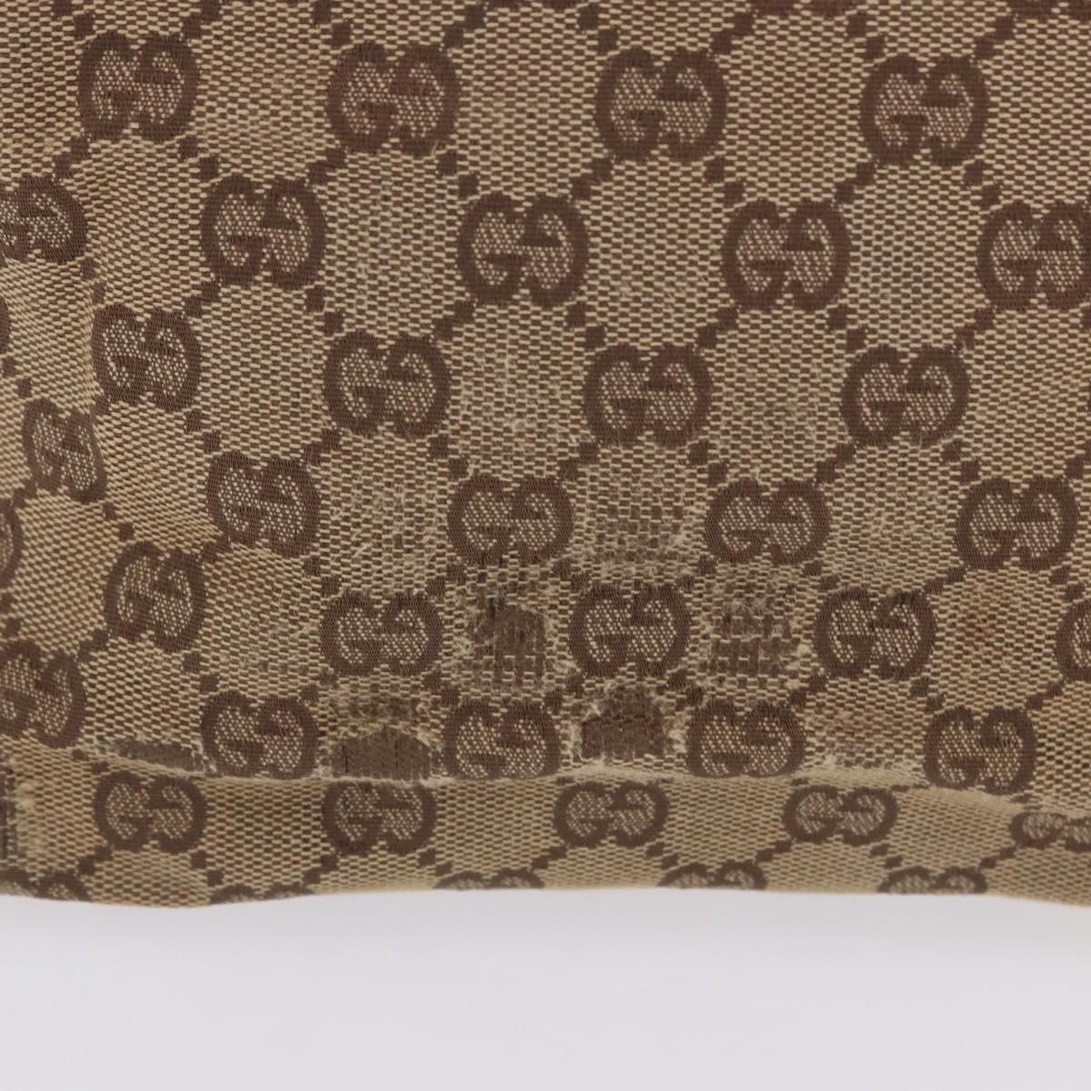 GUCCI GG Canvas Shoulder Bag Beige Gold 110292 Auth ka5987