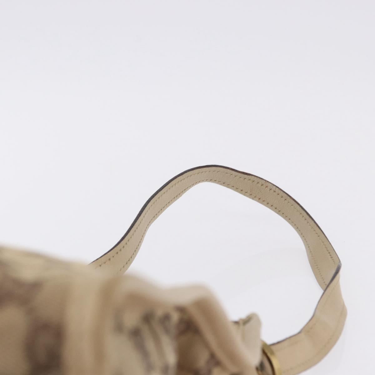 GUCCI GG Canvas Shoulder Bag Beige Gold 110292 Auth ka5987