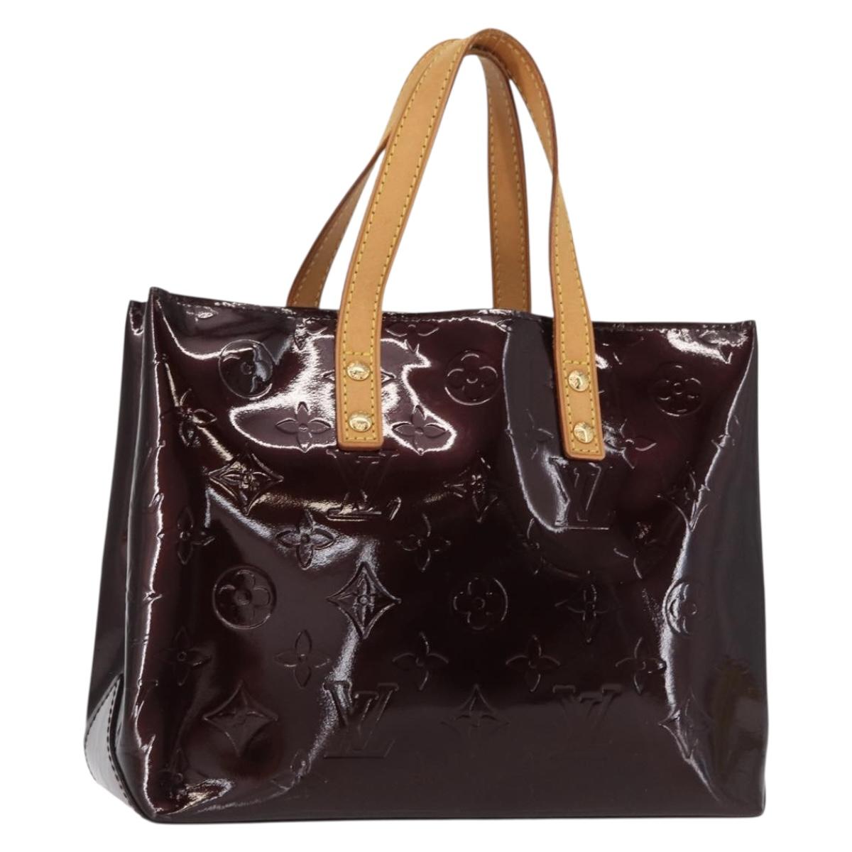 LOUIS VUITTON Monogram Vernis Reade PM Hand Bag Amarante M91993 LV Auth ka599