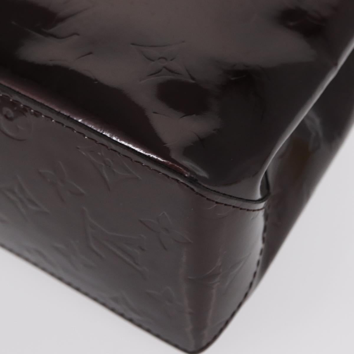 LOUIS VUITTON Monogram Vernis Reade PM Hand Bag Amarante M91993 LV Auth ka599