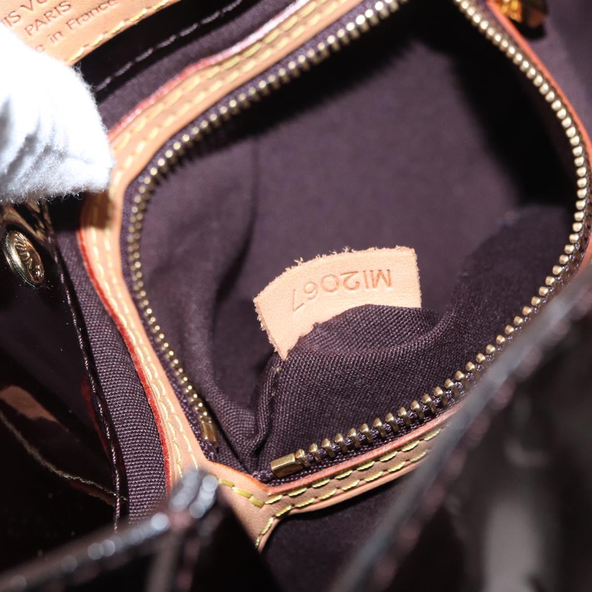 LOUIS VUITTON Monogram Vernis Reade PM Hand Bag Amarante M91993 LV Auth ka599