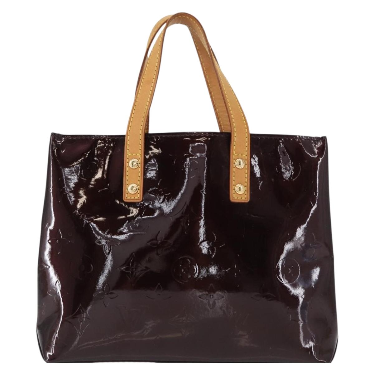 LOUIS VUITTON Monogram Vernis Reade PM Hand Bag Amarante M91993 LV Auth ka599