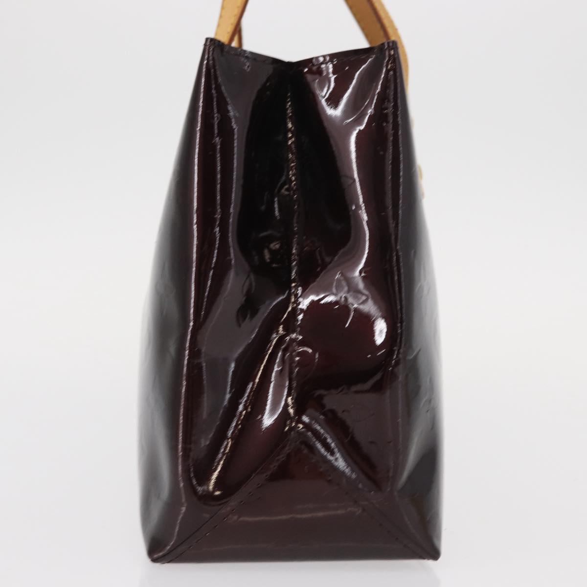 LOUIS VUITTON Monogram Vernis Reade PM Hand Bag Amarante M91993 LV Auth ka599