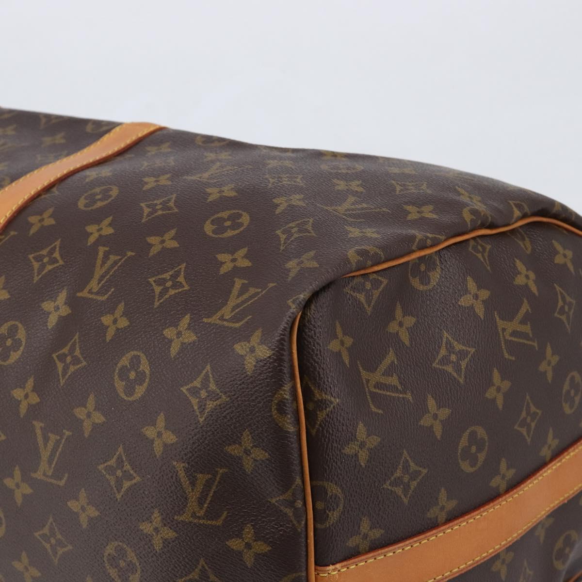 LOUIS VUITTON Monogram Keepall Bandouliere 55 Boston Bag M41414 LV Auth ka5990A