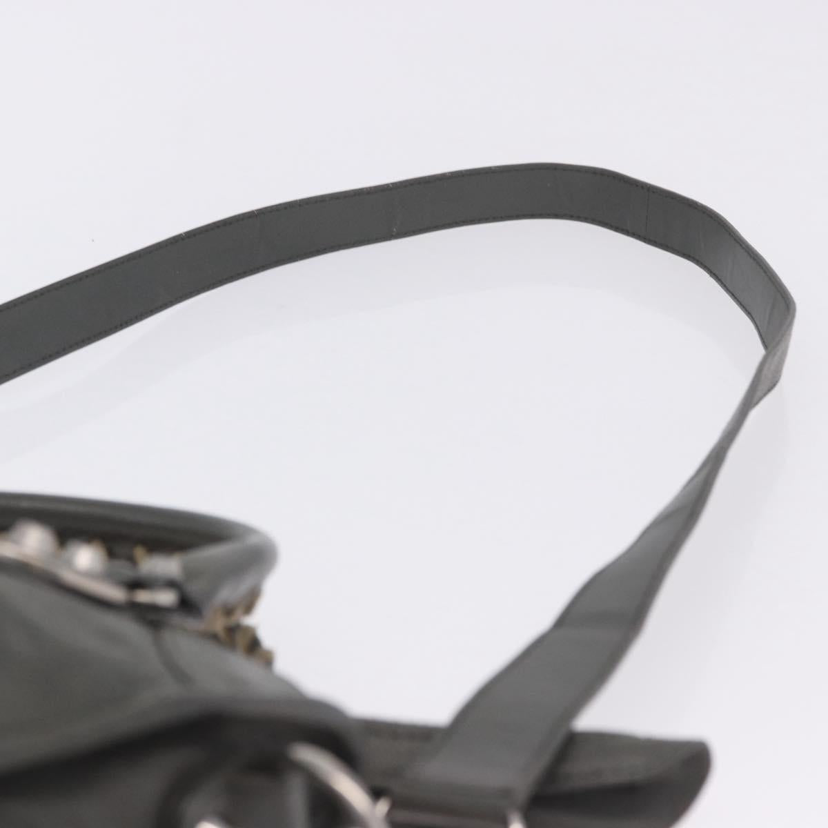 BALENCIAGA Classic Metal Edge City Bag Leather 2way Gray 390160 Auth ka5998SAM