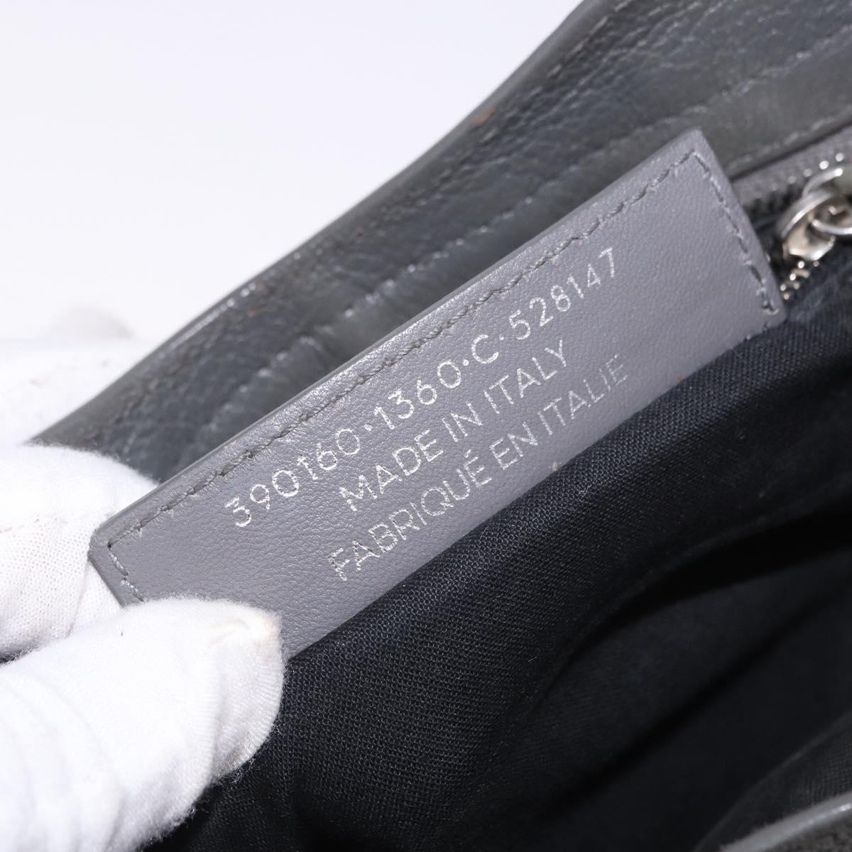 BALENCIAGA Classic Metal Edge City Bag Leather 2way Gray 390160 Auth ka5998SAM