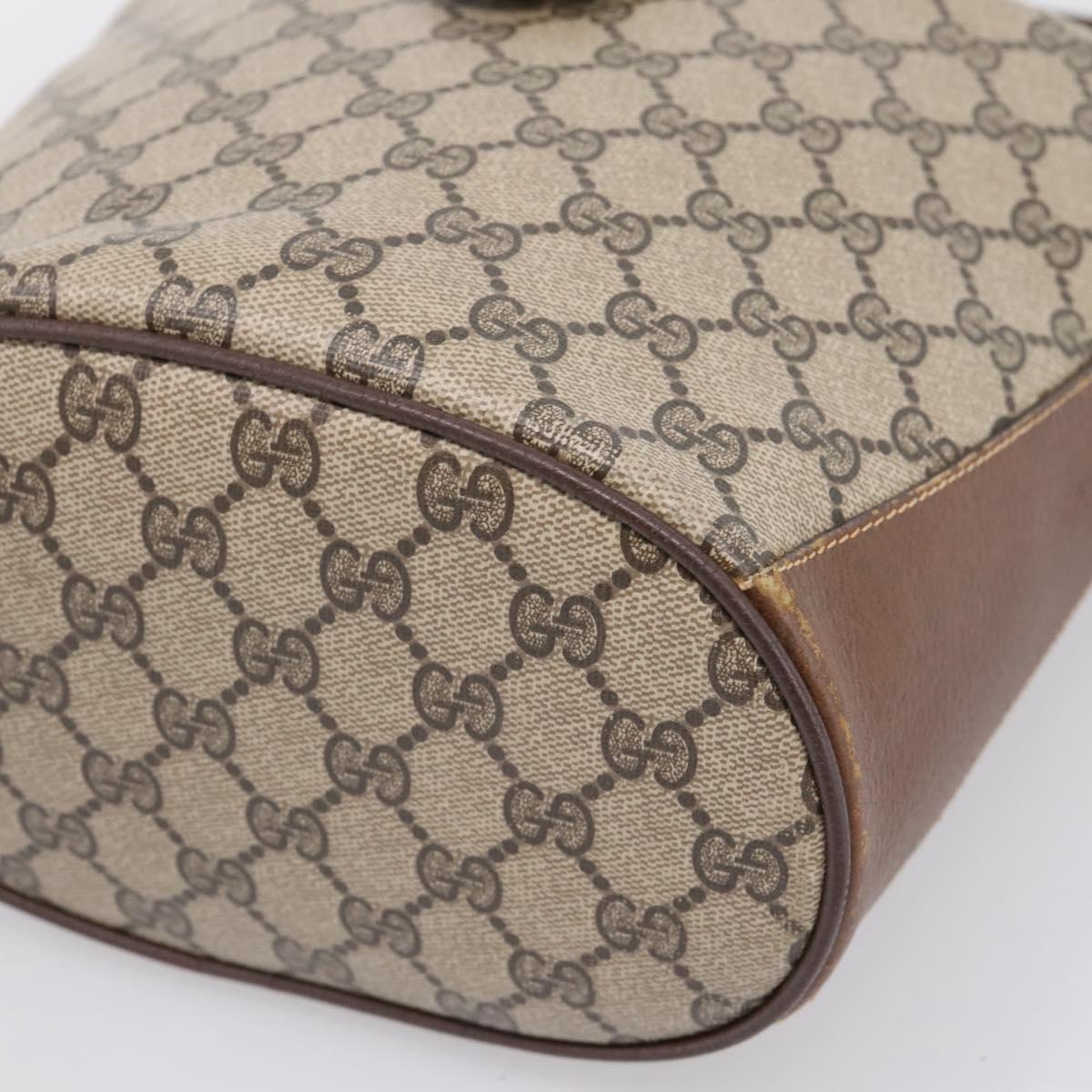 GUCCI GG Supreme Web Sherry Line Shoulder Bag PVC Beige 89 02 081 Auth ka6001