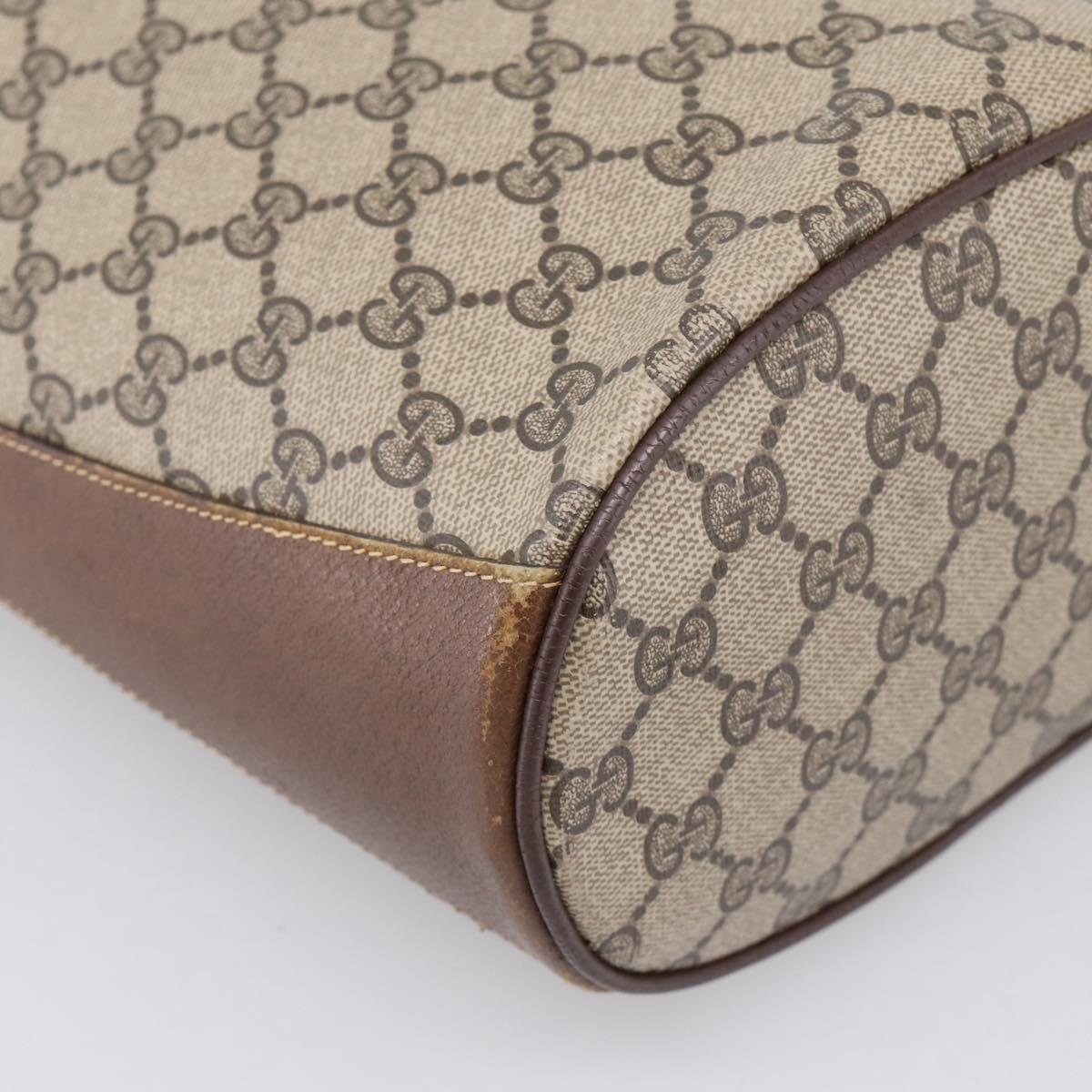 GUCCI GG Supreme Web Sherry Line Shoulder Bag PVC Beige 89 02 081 Auth ka6001
