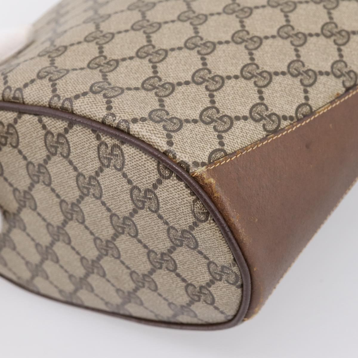 GUCCI GG Supreme Web Sherry Line Shoulder Bag PVC Beige 89 02 081 Auth ka6001