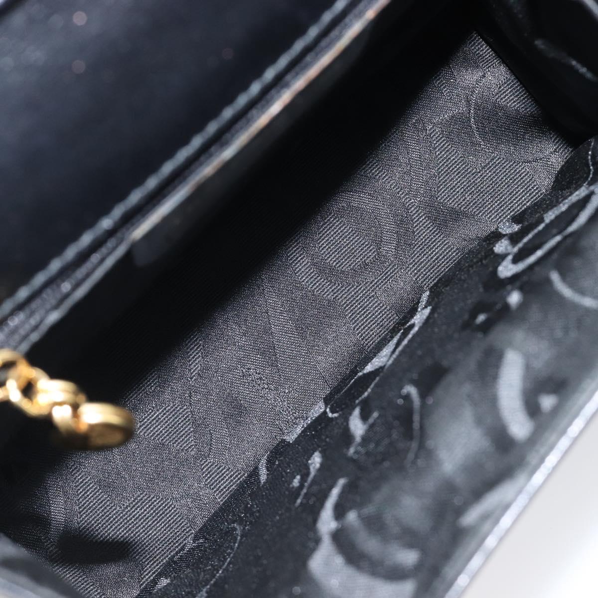 Salvatore Ferragamo Shoulder Bag Leather Black Gold Auth ka6004