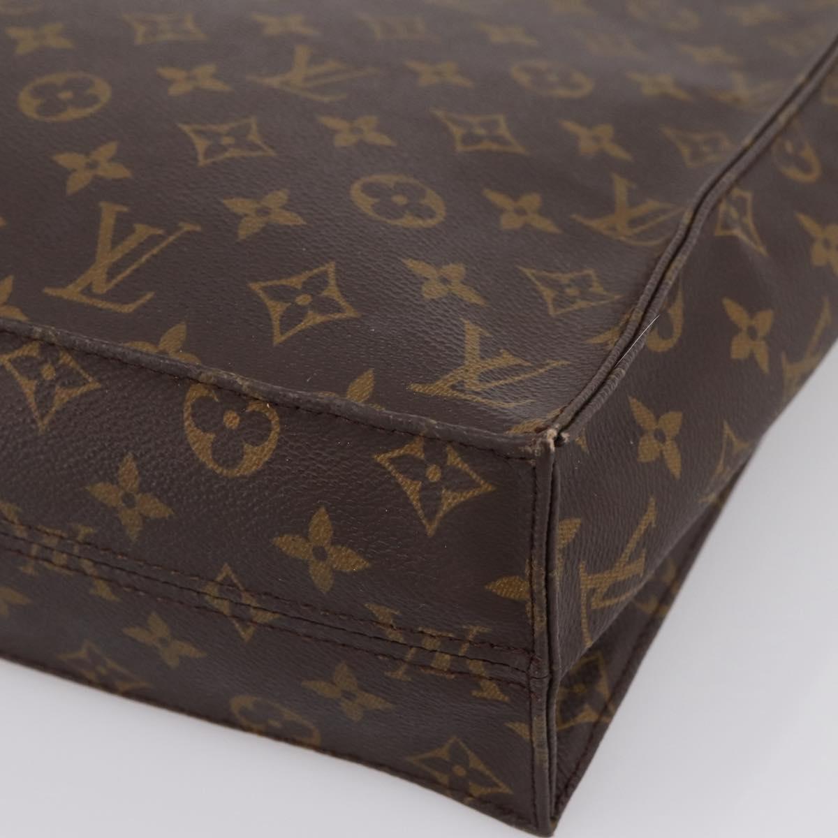LOUIS VUITTON Monogram Sac Plat Hand Bag M51140 LV Auth ka6009