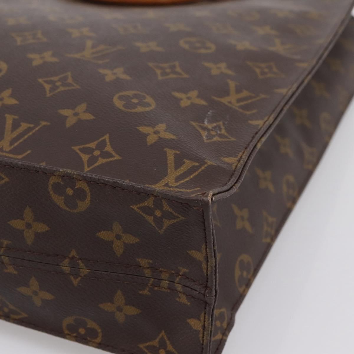 LOUIS VUITTON Monogram Sac Plat Hand Bag M51140 LV Auth ka6009