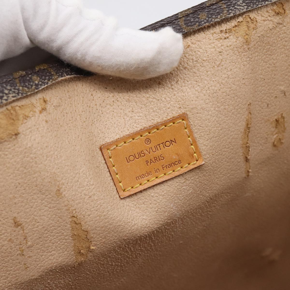 LOUIS VUITTON Monogram Sac Plat Hand Bag M51140 LV Auth ka6009