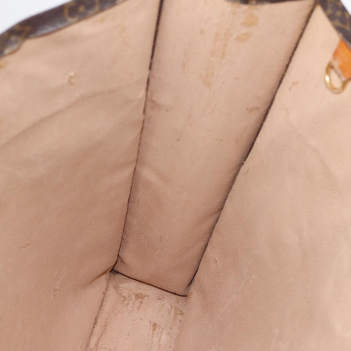 LOUIS VUITTON Monogram Sac Plat Hand Bag M51140 LV Auth ka6009