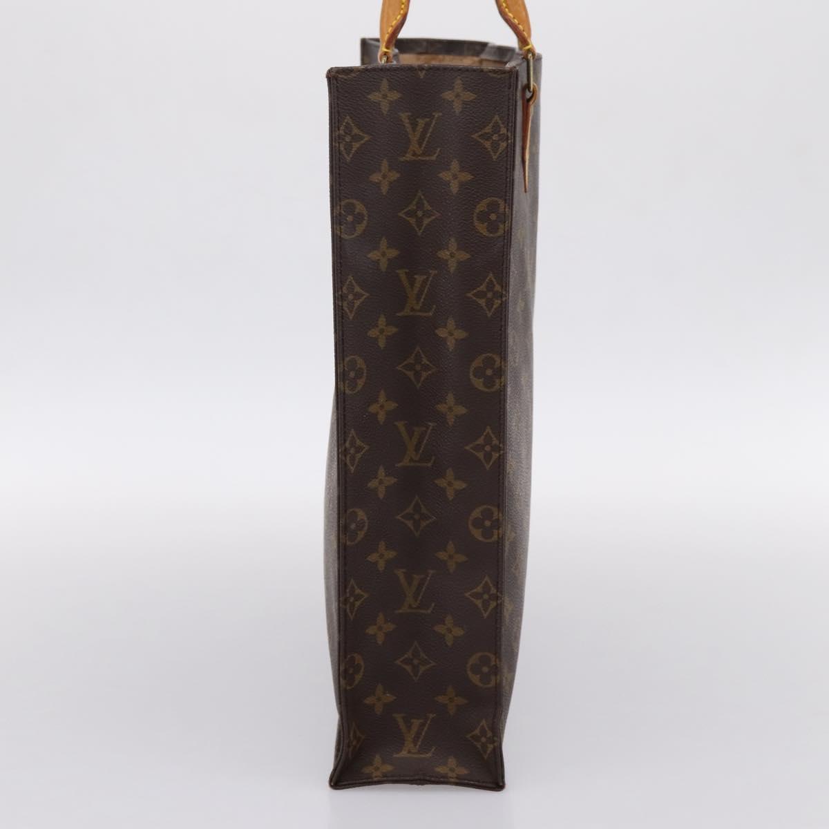 LOUIS VUITTON Monogram Sac Plat Hand Bag M51140 LV Auth ka6009