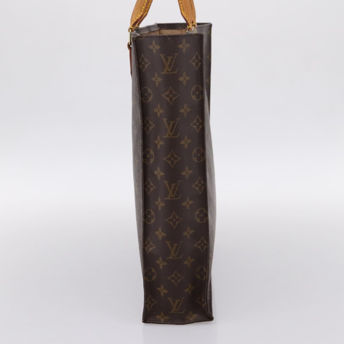 LOUIS VUITTON Monogram Sac Plat Hand Bag M51140 LV Auth ka6009