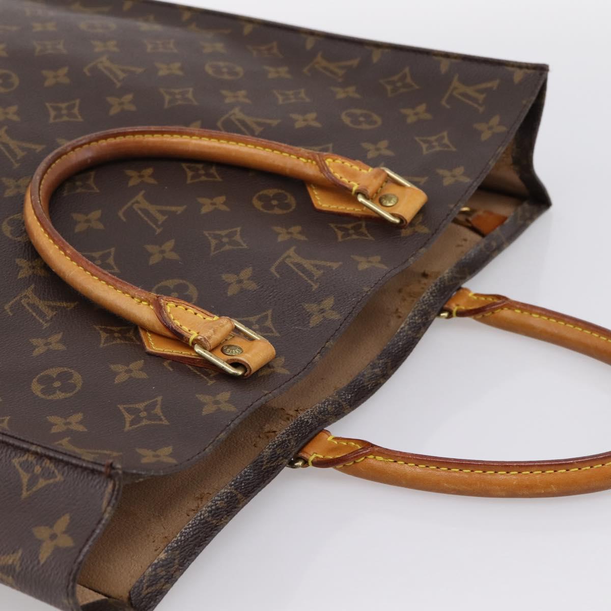 LOUIS VUITTON Monogram Sac Plat Hand Bag M51140 LV Auth ka6009
