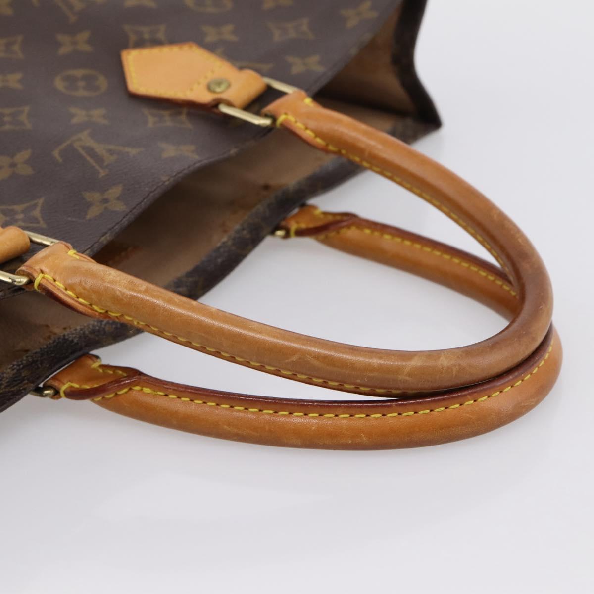 LOUIS VUITTON Monogram Sac Plat Hand Bag M51140 LV Auth ka6009