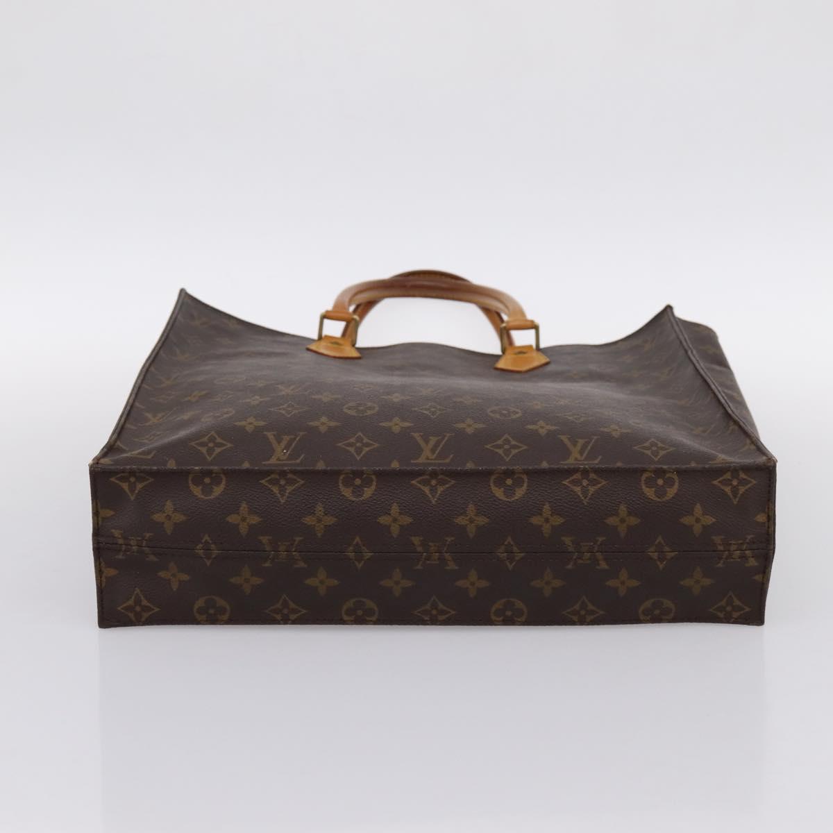 LOUIS VUITTON Monogram Sac Plat Hand Bag M51140 LV Auth ka6009