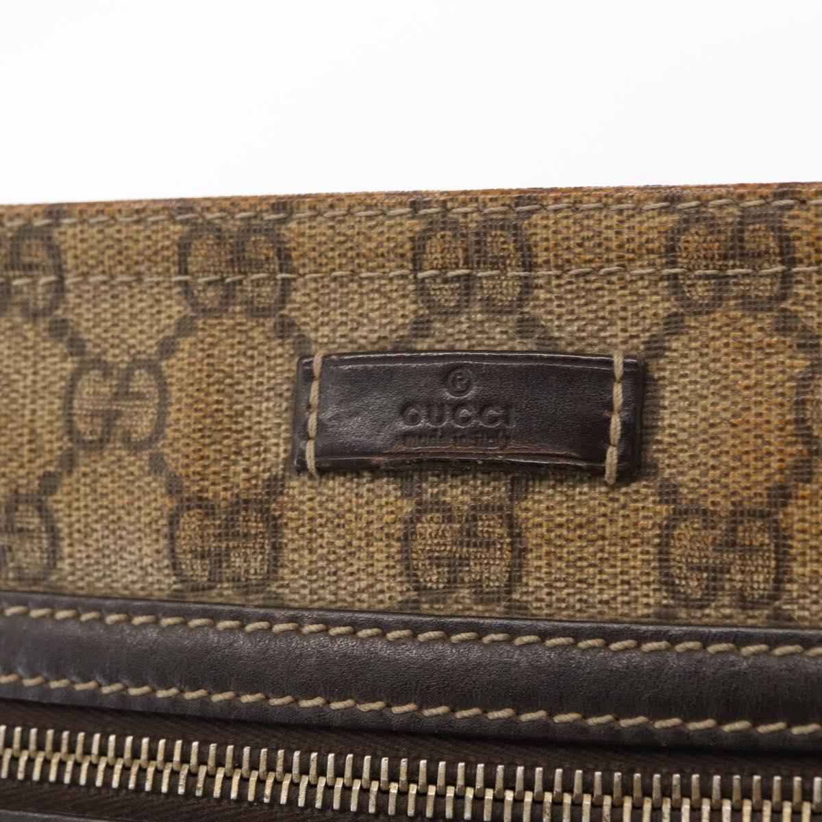 GUCCI GG Supreme Shoulder Bag PVC Beige Gold 295257 Auth ka601