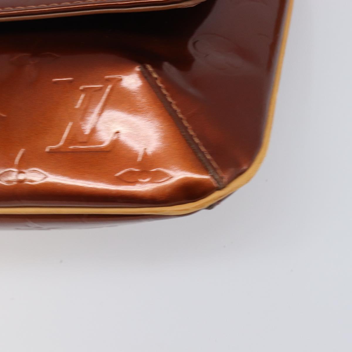 LOUIS VUITTON Monogram Vernis Thompson Street Bag Bronze M91124 LV Auth ka6016