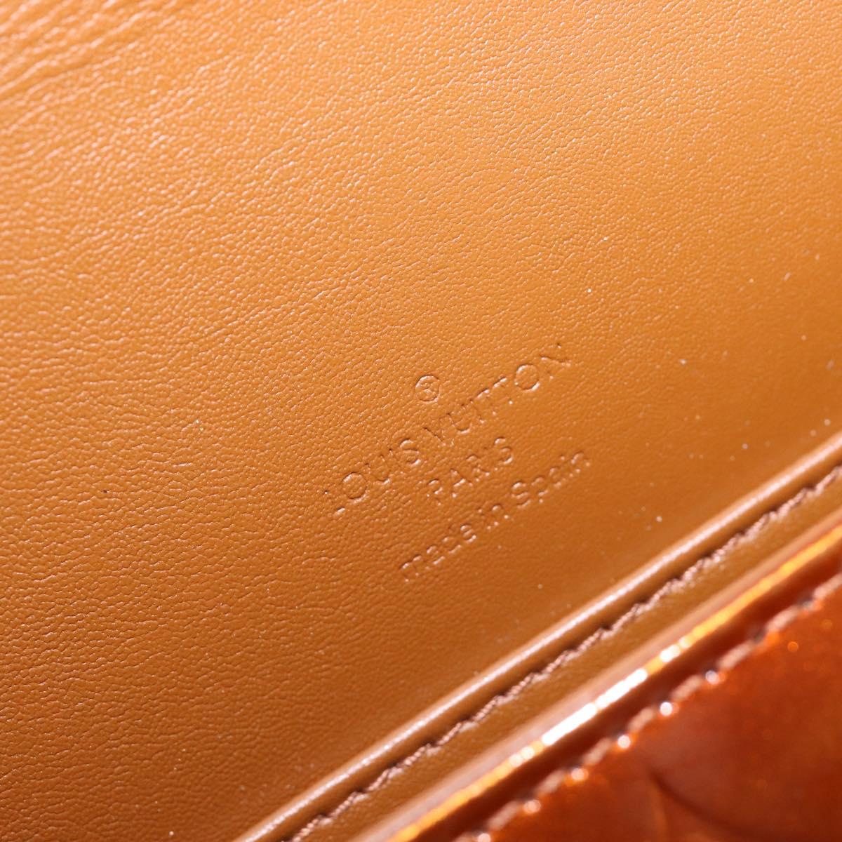 LOUIS VUITTON Monogram Vernis Thompson Street Bag Bronze M91124 LV Auth ka6016