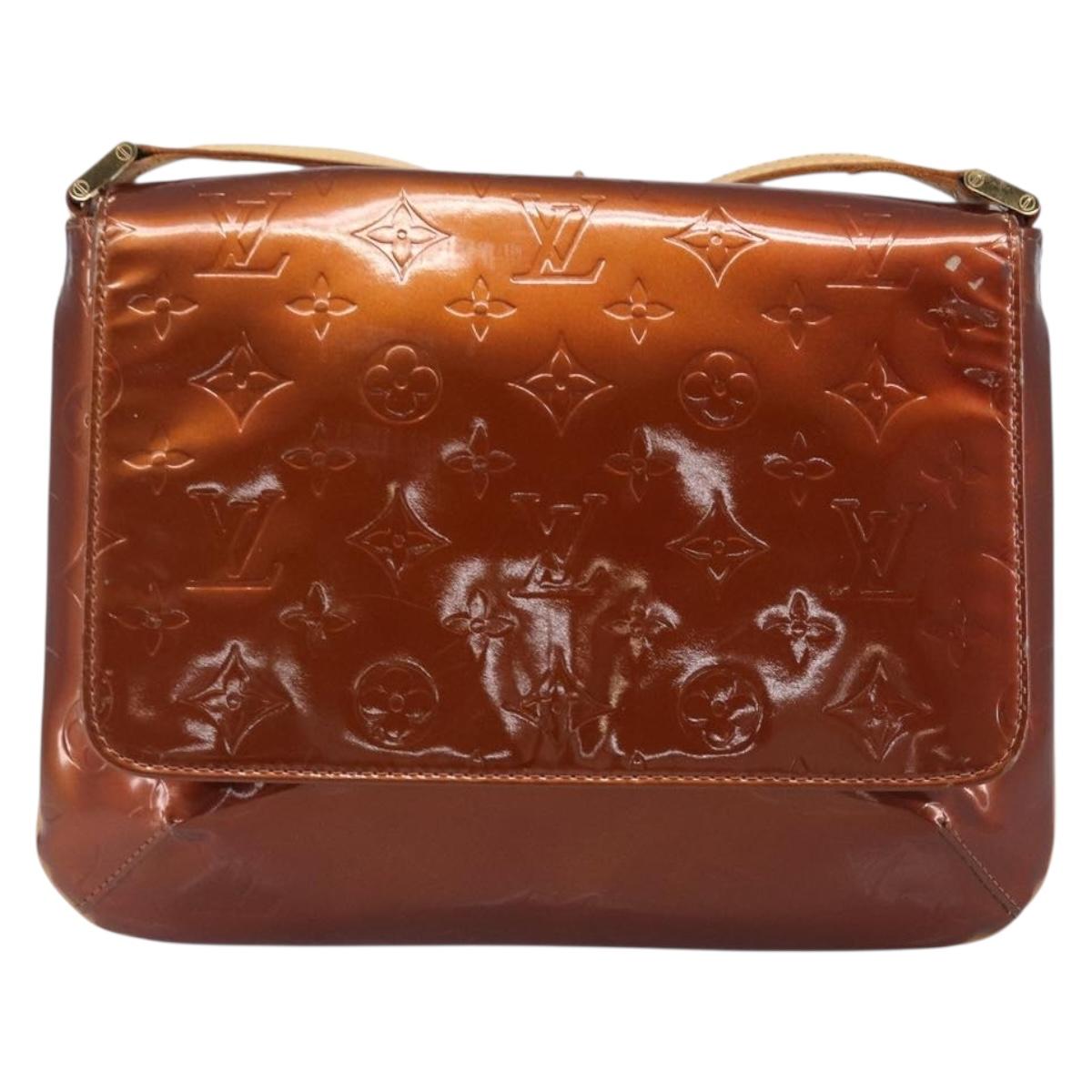 LOUIS VUITTON Monogram Vernis Thompson Street Bag Bronze M91124 LV Auth ka6016