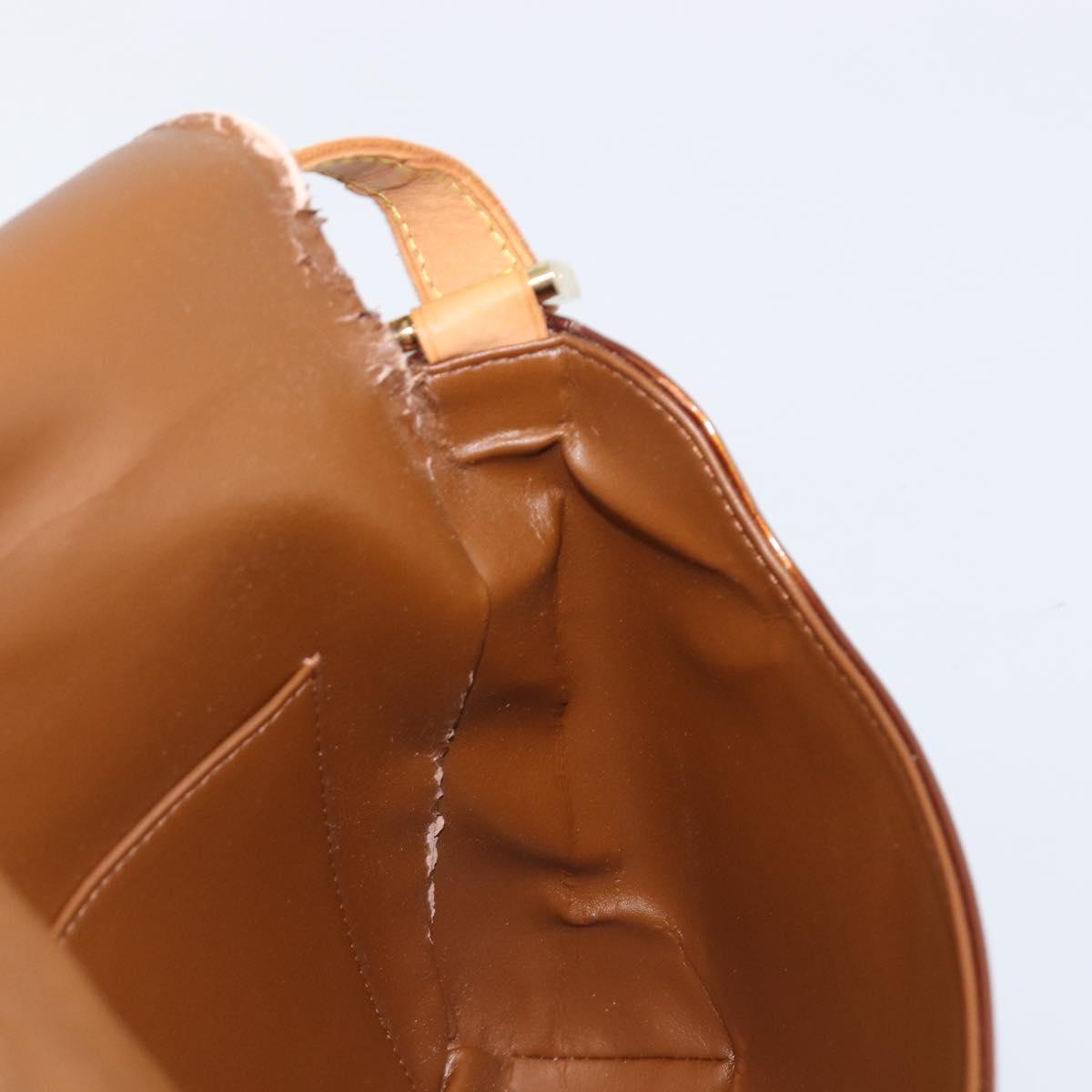 LOUIS VUITTON Monogram Vernis Thompson Street Bag Bronze M91124 LV Auth ka6016