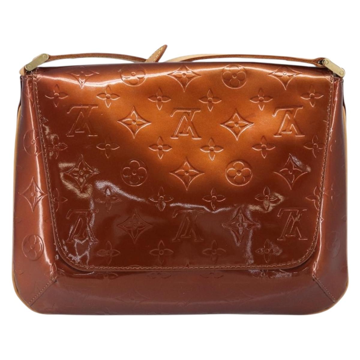 LOUIS VUITTON Monogram Vernis Thompson Street Bag Bronze M91124 LV Auth ka6016