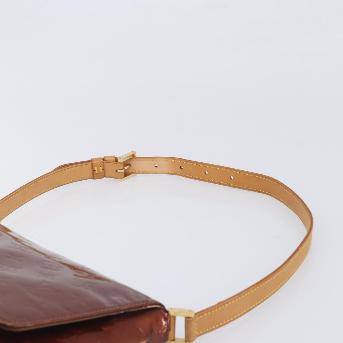 LOUIS VUITTON Monogram Vernis Thompson Street Bag Bronze M91124 LV Auth ka6016