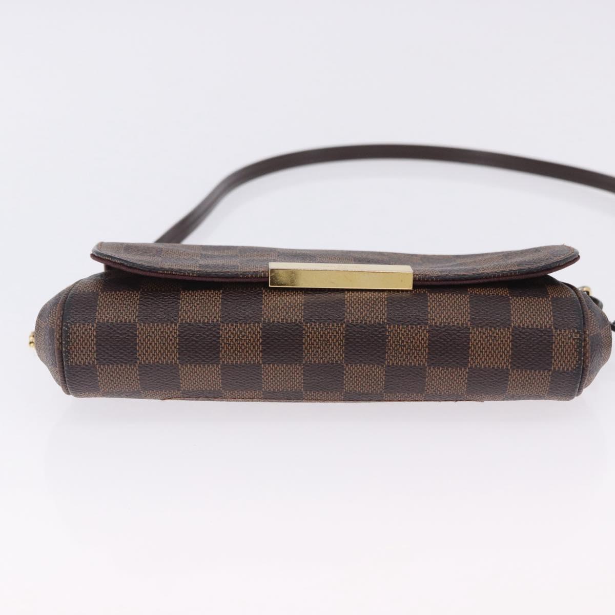 LOUIS VUITTON Damier Ebene Favorit PM Shoulder Bag 2way N41276 LV Auth ka6018V