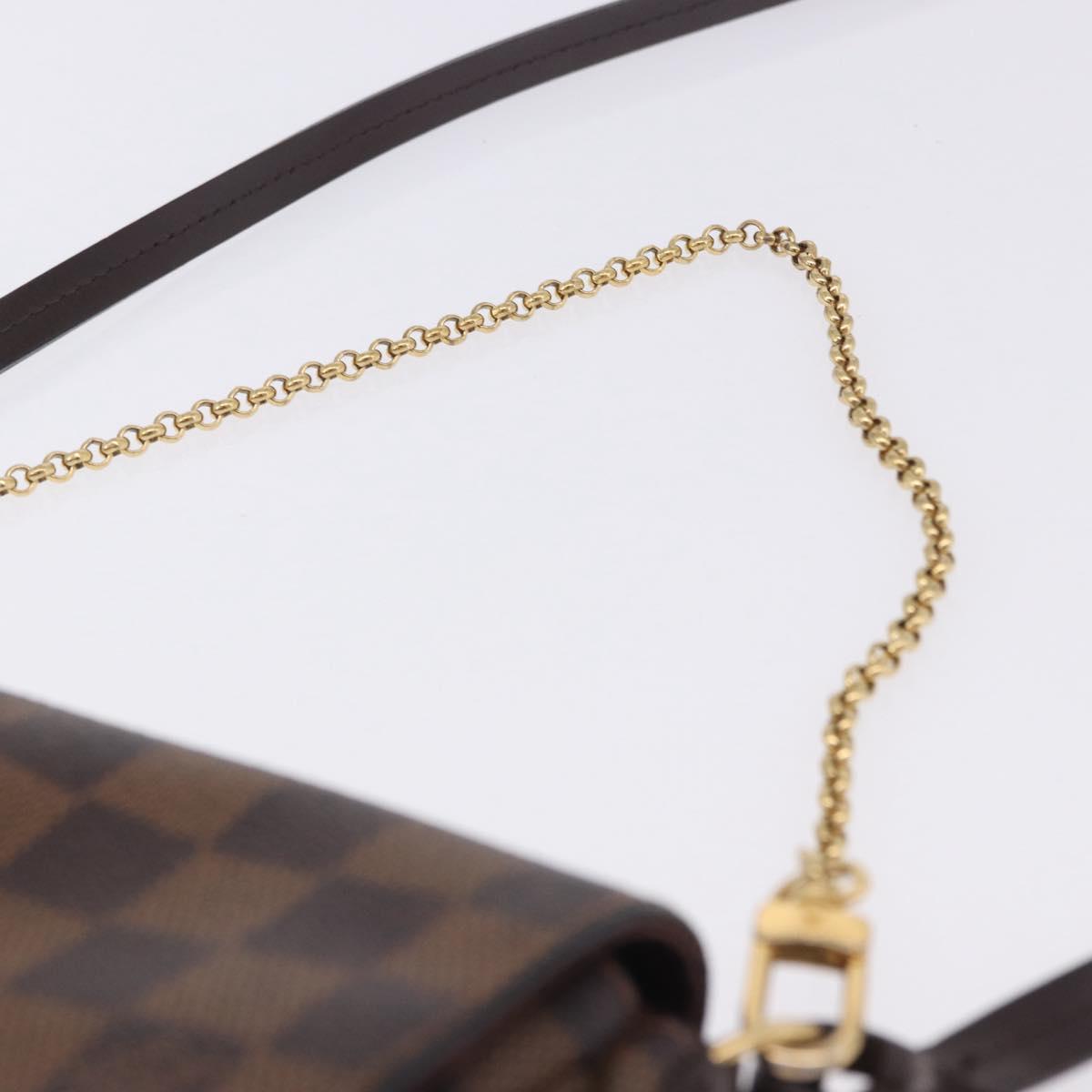 LOUIS VUITTON Damier Ebene Favorit PM Shoulder Bag 2way N41276 LV Auth ka6018V