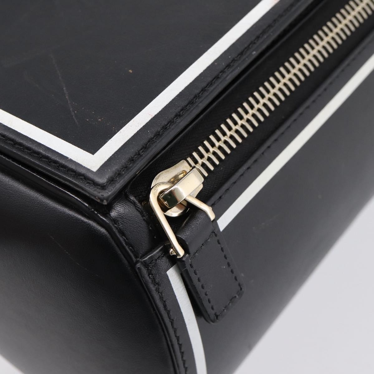 GIVENCHY Shoulder Bag Leather Black Gold Auth ka6021A