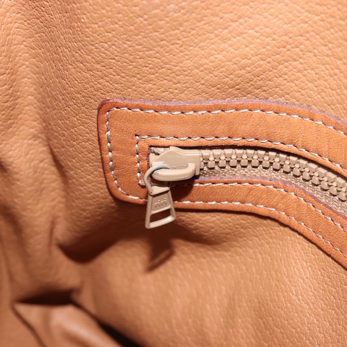 CELINE Macadam Canvas Shoulder Bag PVC Beige Gold Auth ka6022
