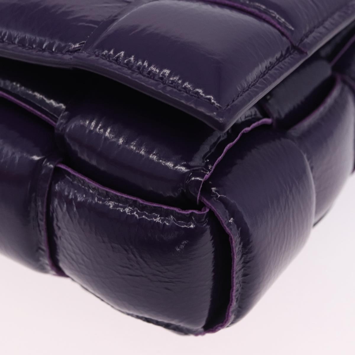 BOTTEGA VENETA MAXI INTRECCIATO Padded Cassette Bag Leather Purple Auth ka6032V
