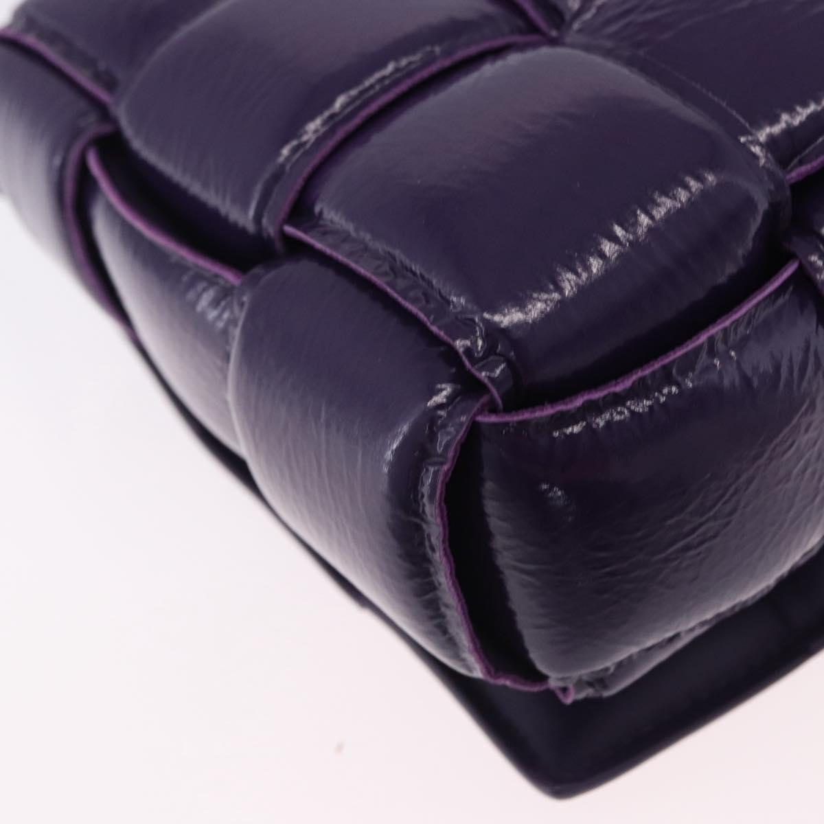 BOTTEGA VENETA MAXI INTRECCIATO Padded Cassette Bag Leather Purple Auth ka6032V
